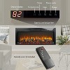NicBex 44"W Electric Fireplace Wall Mount 3D Infrared Flames Heater Fireplace with Remote Control 3 Levels Flames Brightness Adjustable,Black - 2 of 4