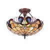 Chloe Lighting Anna Victorian 2 Light Dark Bronze Semi-Flush Ceiling Fixture 16" Wide - 2 of 3