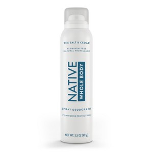 Native Deodorant & Body Spray for Men & Women  - Sea Salt & Cedar - Aluminum Free - 3.5oz - 1 of 4