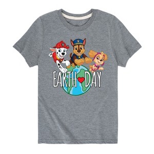 Boys' - Paw Patrol - Earth Day Globe Short Sleeve Graphic T-Shirt - 1 of 4