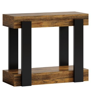 Tribesigns Narrow Wood End Table, 2-Tier Farmhouse Side Table for Living Room - 1 of 4