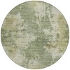 HomeRoots 8' Sage And Beige Round Abstract Washable Indoor Outdoor Area Rug - 4 of 4