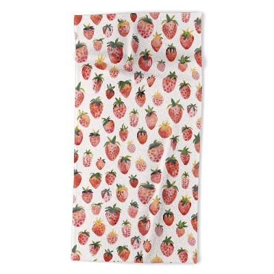 Ninola Design Strawberries Countryside Summer Beach Towel - Deny Designs