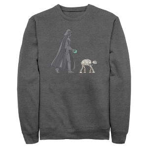 Mens Star Wars Darth Vader AT-AT Walking the Dog Sweatshirt - 1 of 4