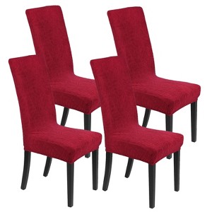 Unique Bargains Waterproof Jacquard Elastic Band Durable Dining Chair Slipcovers - 1 of 4
