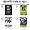 Big Dot of Happiness 80’s Retro - 4 Totally 1980s Party Games - 10 Cards Each - Gamerific Bundle - 3 of 4
