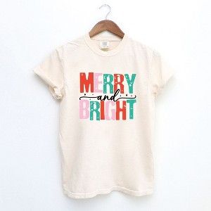 Simply Sage Market Women's Merry and Bright Colorful Short Sleeve Garment Dyed Tee - 1 of 4