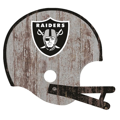 Oakland Raiders Sign Wood 12 Round State Design