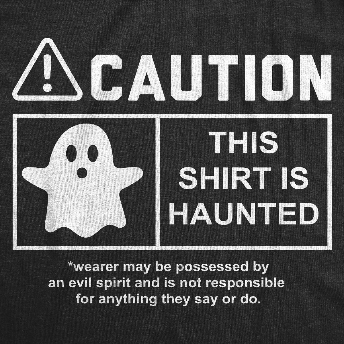 Мужские футболки Crazy Dog T-Shirts, Inc. Mens Funny T Shirts Caution This Shirt Is Haunted Sarcastic Halloween Graphic Novelty Tee For Men - Crazy Dog Men's T Shirt For Halloween Season XL — фото 2
