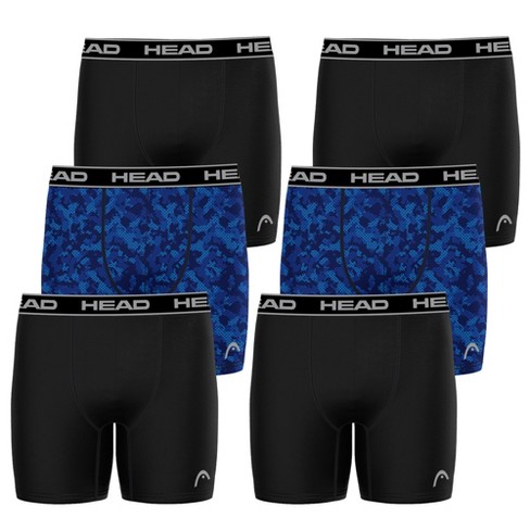 Head 6 Pack Men's Athletic Boxer Briefs Breathable Stretch No Fly