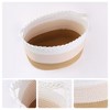 REGALWOVEN Cotton Rope Handcrafted Breathable Odorless Open Storage Bins 15 x 10.2 x 9.4 Inch 1 Pack - 2 of 4