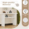 PAGED Modern Minimalist Console Table for Entryway with Adjustable Feet, 2-Tier Storage Entryway Table with Rounded Edges, Entryway Sofa Table - 4 of 4