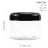 Cornucopia Brands Clear Plastic Jars w/ Black Plastic Lids 6pk; BPA Free for Bathroom, Kitchen, Crafts - image 3 of 4