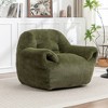 Lyngins Plush Faux Fur Bean Bag Chair, Ergonomic Lazy Chair, Stylish Accent Chair, Bean Bag Sofa Chair with Back Support,  Stuffed Floor Sofa - 3 of 4