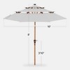 Best Choice Products Woodgrain Pattern 10ft 3-Tier Solar Patio Umbrella w/ 24 LED Lights, Tilt - 2 of 4