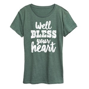 Women's - Instant Message - Well Bless Your Heart Short Sleeve Graphic T-Shirt - 1 of 4