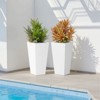 Wooakway Outdoor/Indoor/Decor/Garden Large Tall Metal Planter Pots Planter Boxes Cachepots Nursery Pots - 2 of 4