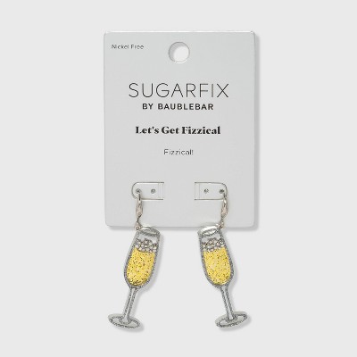 SUGARFIX by BaubleBar Champagne Glass Drop Earrings - Gold