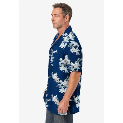 KingSize KS Island Printed Rayon Short-Sleeve Shirt