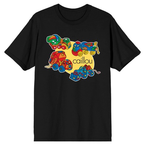 Caillou Rainbow Truck Toys Men's Black T-shirt : Target