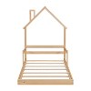 Nicbex Twin Toddler Floor Bed with House-Shaped Headboard,Montessori Floor Bed with Handrails,Sturdy Wood Playhouse Montessori Bed for Kids - 4 of 4