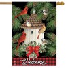 Briarwood Lane Winter Christmas House Flag 40x28 For Outdoor Holiday Bird Gathering House Flag Flag For Christmas House Flag - 2 of 4