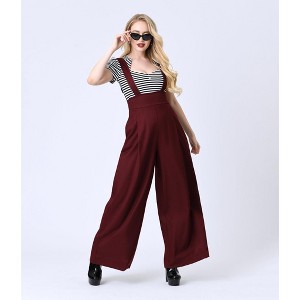Unique Vintage Women's Rochelle Suspender Pants - 1 of 4