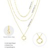 HTUTWOO Layered Gold Necklaces for Women,Stackable Dainty 14K Gold Silver Plated Trendy Circle Paperclip Chain Pendant Choker Necklace, for Women - 4 of 4