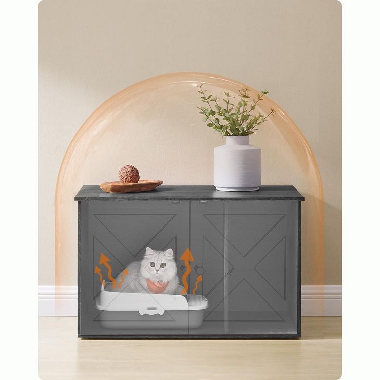 Feandrea Hidden Cat Litter Box Enclosure Litter Box Furniture with Removable Divider Indoor, 5 of 8