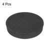 Unique Bargains Round Non-Slip Furniture Leg Floor Protectors for Bed Stopper 4 Pcs 3'' Black - 3 of 4