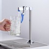 WOWOW 9.2 in. Commercial Deck Mounted High-arc Brass Glass Filler Faucet in Brushed Nickel - 3 of 4