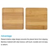 Unique Bargains Indoor Square Bamboo Planter Saucer Drip Tray Plant Drainage Trays 6 Pcs - 4 of 4