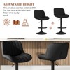 Hooseng Upholstered Bar Chairs, Bar Stools Set of 2 with Black Metal Legs, Backs and Footrest Counter Height Bar Stools, Modern Bar Chair - 4 of 4