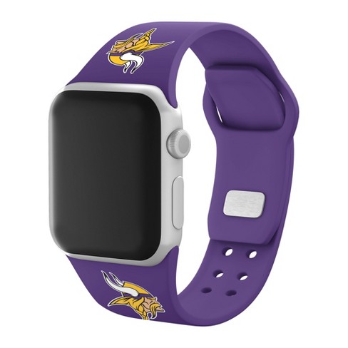 Nfl Minnesota Vikings Apple Watch Compatible Silicone Band - Purple : Target