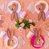 Jollity & Co. - Chocolate Bunny Dinner Plates - Pack of 8 Paper Plates, 2 of Each Color - 2 of 4