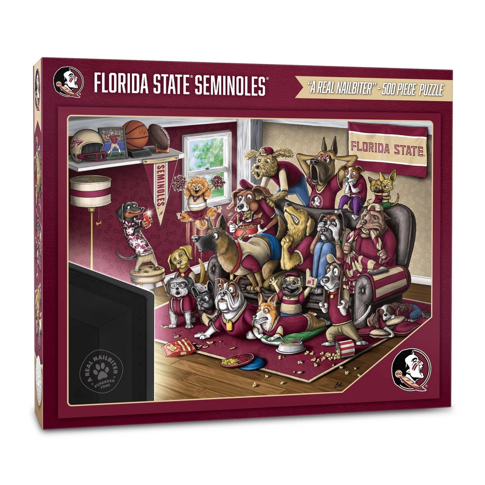 Photos - Jigsaw Puzzle / Mosaic NCAA Florida State Seminoles Purebred Fans 'A Real Nailbiter' Puzzle - 500