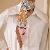 Anna-Kaci Women's Floral Print Soft Silky Scarf with Lightweight Soft Fabric Versatile Square Neck and Hair Accessory - 4 of 4