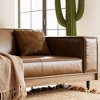 Gaoyangjiaju 111.81 Inch 4 Seater PU Leather Sofa Removable Cushions 3 Pillows Living Room Couch - 3 of 4