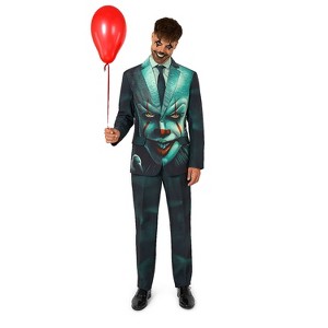 It Movie Men's Pennywise Halloween Costume Jumpsuit - 1 of 2