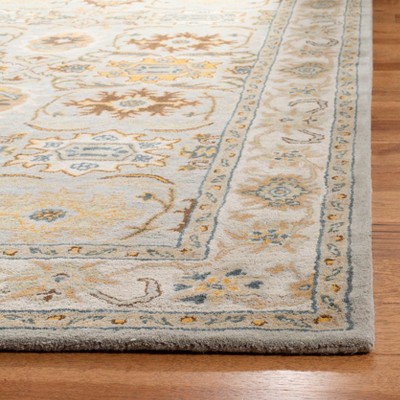 Heritage Light Grey and Grey Hand-Tufted Wool 6' x 6' Square Rug