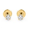 Pompeii3 1/4 Ct Diamond Screw Back Studs 14k Yellow Gold Lab Created Eco Friendly - 4 of 4