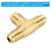 Unique Bargains Brass Air Conditioner Refrigeration Flare Tee Plumbing Adapting Connectors - 4 of 4