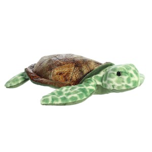 Aurora Large Splish Sea Turtle Grand Flopsie Adorable Stuffed Animal Green 16" - 1 of 4