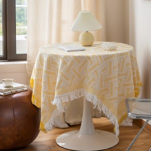 Unique Bargains Tablecloths with Tassel for Indoor and Outdoor Kitchen Dining Farmhouse Holiday Camping Parties - 1 of 4