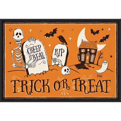 23" x 16" Spooktacular x I by Janelle Penner Framed Wall Canvas - Amanti Art