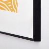 Little Dean Yellow mustard boho stripe Metal Framed Art Print - Deny Desings - 3 of 3