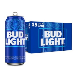 Bud Light American Lager Beer - 15pk/16 fl oz Cans - 1 of 4