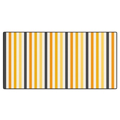 Avenie Halloween Stripes Desk Mat - Deny Designs