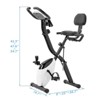VisioGear Folding Exercise Bike with Adjustable Resistance, Arm Bands and Backrest, White, 25"*19.7"*47.6" - 3 of 4