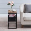 Blackened Bronze and Rustic Oak Side Table - Henn&Hart - 4 of 4